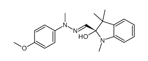 2,3-二氢-2-羟基-1,3,3-三甲基-1H-吲哚-2-羰氧醛(4-甲氧基苯基)甲基腙结构式