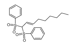 (E)-(non-2-ene-1,1-diyldisulfonyl)dibenzene Structure