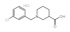 1-[(3-氯苯基)甲基]-3-哌啶甲酸结构式