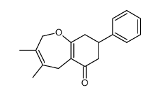 3,4-dimethyl-8-phenyl-5,7,8,9-tetrahydro-2H-1-benzoxepin-6-one Structure
