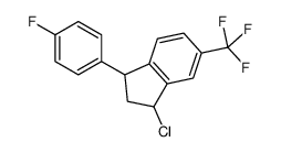 3-chloro-1-(4-fluorophenyl)-5-(trifluoromethyl)indan结构式