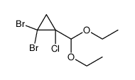 Cyclopropane, 1,1-dibromo-2-chloro-2-(diethoxymethyl) Structure