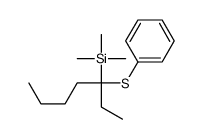 trimethyl(3-phenylsulfanylheptan-3-yl)silane结构式
