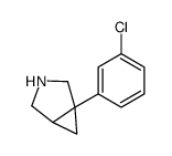 1-(3-chlorophenyl)-3-azabicyclo[3.1.0]hexane结构式