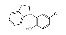 4-chloro-2-(2,3-dihydro-1H-inden-1-yl)phenol结构式
