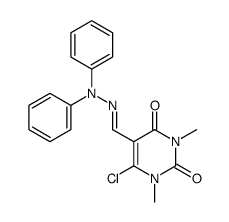 6-Chloro-5-(diphenyl-hydrazonomethyl)-1,3-dimethyl-1H-pyrimidine-2,4-dione结构式