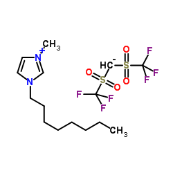 1-己基-3-甲基咪唑双(三氟甲烷磺酰)亚胺盐结构式