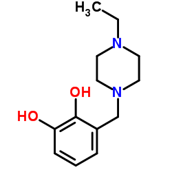 3-[(4-Ethyl-1-piperazinyl)methyl]-1,2-benzenediol结构式