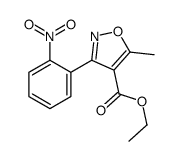 ethyl 5-methyl-3-(2-nitrophenyl)-1,2-oxazole-4-carboxylate结构式