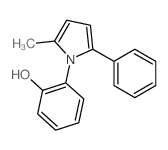 2-(2-methyl-5-phenyl-pyrrol-1-yl)phenol结构式