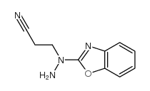 3-(1-(2-苯并噁唑)肼基)丙腈结构式