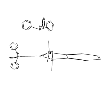 RhH(PPh3)2(1,2-bis(dimethylsilylbenzene(-2H)) Structure