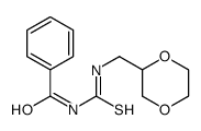 N-(1,4-dioxan-2-ylmethylcarbamothioyl)benzamide结构式