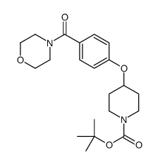 4-[4-(Morpholine-4-carbonyl)-phenoxy]-piperidine-1-carboxylic acid tert-butyl ester Structure