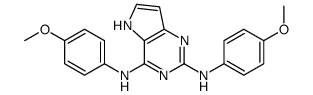 2-N,4-N-bis(4-methoxyphenyl)-5H-pyrrolo[3,2-d]pyrimidine-2,4-diamine Structure