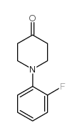 1-(2-氟苯基)-哌啶-4-酮结构式