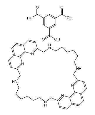 3,10,14,21-tetraaza-1,12(2,9)-diphenanthrolinacyclodocosaphane benzene-1,3,5-tricarboxylate Structure