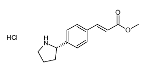 (E)-3-((S)-4-pyrrolidin-2-yl-phenyl)-acrylic acid methyl ester hydrochloride Structure