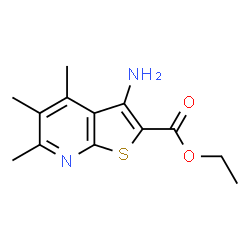Ethyl 3-amino-4,5,6-trimethylthieno[2,3-b]pyridine-2-carboxylate结构式