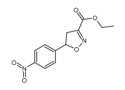 ethyl 5-(4-nitrophenyl)-4,5-dihydroisoxazole-3-carboxylate结构式