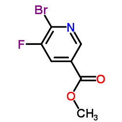 6-溴-5-氟吡啶-3-甲酸甲酯结构式