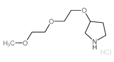 2-(2-Methoxyethoxy)ethyl 3-pyrrolidinyl ether hydrochloride Structure