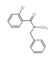 N-苄基-N-甲基-2-溴苯甲酰胺结构式