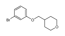 4-((3-溴苯氧基)甲基)四氢-2H-吡喃结构式