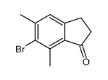 6-bromo-5,7-dimethyl-2,3-dihydro-1H-inden-1-one结构式