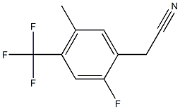 2-氟-5-甲基-4-(三氟甲基)苯基乙腈结构式