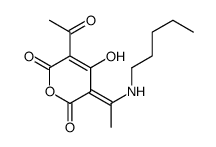 (5Z)-3-acetyl-4-hydroxy-5-[1-(pentylamino)ethylidene]pyran-2,6-dione Structure