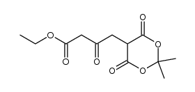2,2-dimethyl-5-(3-ethoxycarbonyl-2-oxopropyl)-1,3-dioxane-4,6-dione结构式