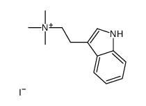 2-(1H-indol-3-yl)ethyl-trimethylazanium,iodide Structure