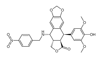4'-O-demethyl-4β-[(4''-nitrobenzyl)amino]-4-desoxypodophyllotoxin Structure