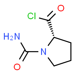 2-Pyrrolidinecarbonyl chloride, 1-(aminocarbonyl)-, (S)- (9CI)结构式