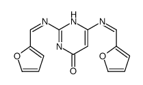 2,6-bis(furan-2-ylmethylideneamino)-1H-pyrimidin-4-one Structure