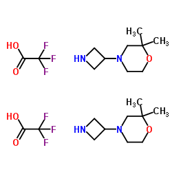 4-(氮杂环丁烷-3-基)-2,2-二甲基吗啉; 双(三氟乙酸)结构式