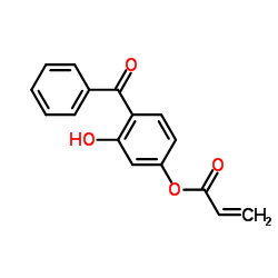 2-羟基-4-丙烯酰氧基二苯甲酮结构式