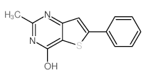 2-甲基-6-苯基噻吩并[3,2-d]嘧啶-4-醇结构式