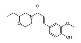 2-Ethyl-4-[3-(4-hydroxy-3-methoxyphenyl)-1-oxo-2-propenyl]morpholine结构式