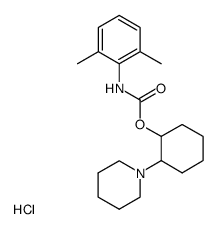 (2,6-Dimethyl-phenyl)-carbamic acid 2-piperidin-1-yl-cyclohexyl ester; hydrochloride Structure