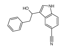 3-(1-hydroxy-2-phenylethyl)-1H-indole-5-carbonitrile结构式