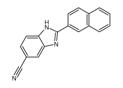 2-(naphth-2-yl)-5-cyanobenzimidazole结构式