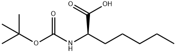 (R)-2-((叔丁氧基羰基)氨基)庚酸结构式