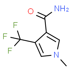 1-甲基-4-(三氟甲基)-1H-吡咯-3-甲酰胺结构式