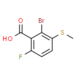 2-Bromo-6-fluoro-3-(methylsulfanyl)benzoic acid Structure