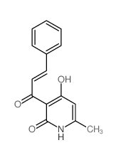 2(1H)-Pyridinone,4-hydroxy-6-methyl-3-(1-oxo-3-phenyl-2-propen-1-yl)-结构式