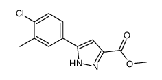 5-(4-氯-3-甲基苯基)-1H-吡唑-3-羧酸甲酯结构式