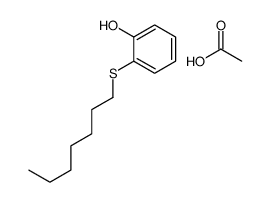 acetic acid,2-heptylsulfanylphenol Structure