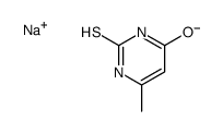 2,3-dihydro-6-methyl-2-thioxopyrimidin-4(1H)-one, monosodium salt structure